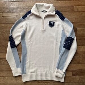 Bergans of Norway Lyderhorn 5405 Nordic  Merino Wool Ski Sweater 1/4 Zip 90s L